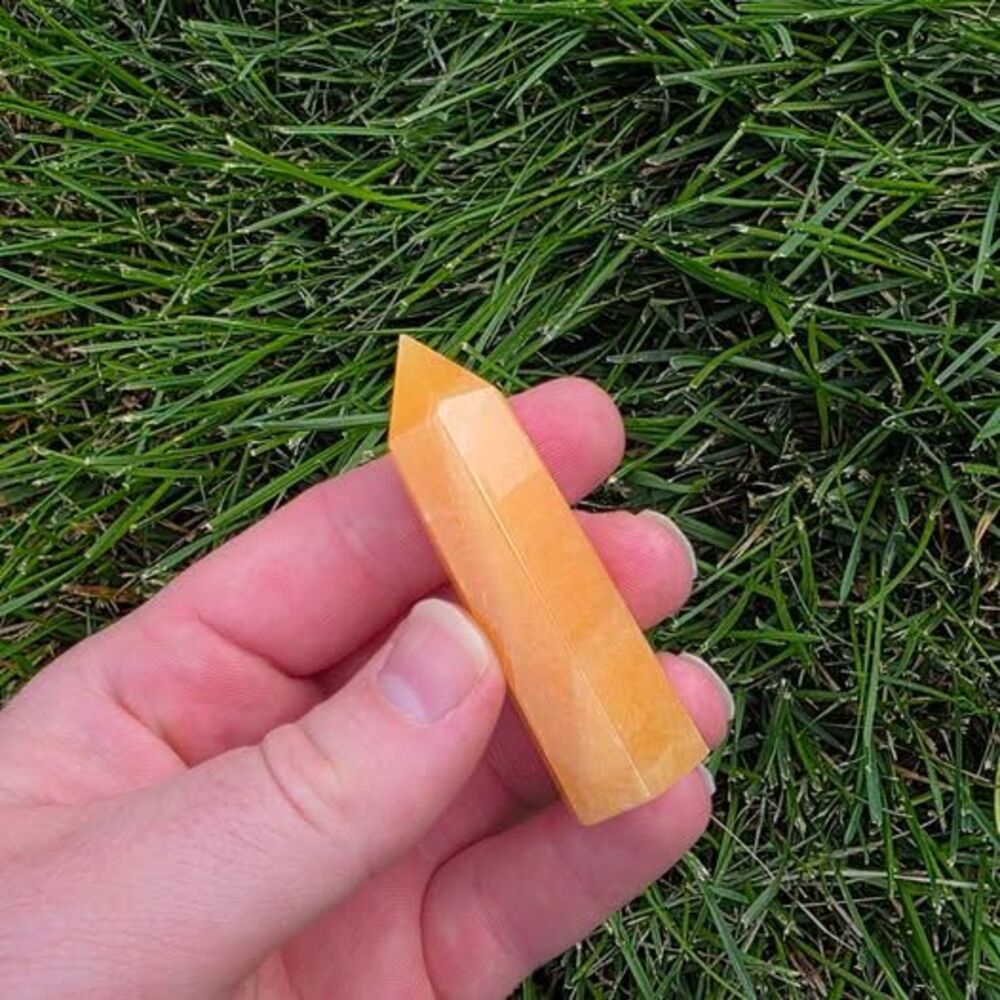 Orange Calcite Crystal Tower